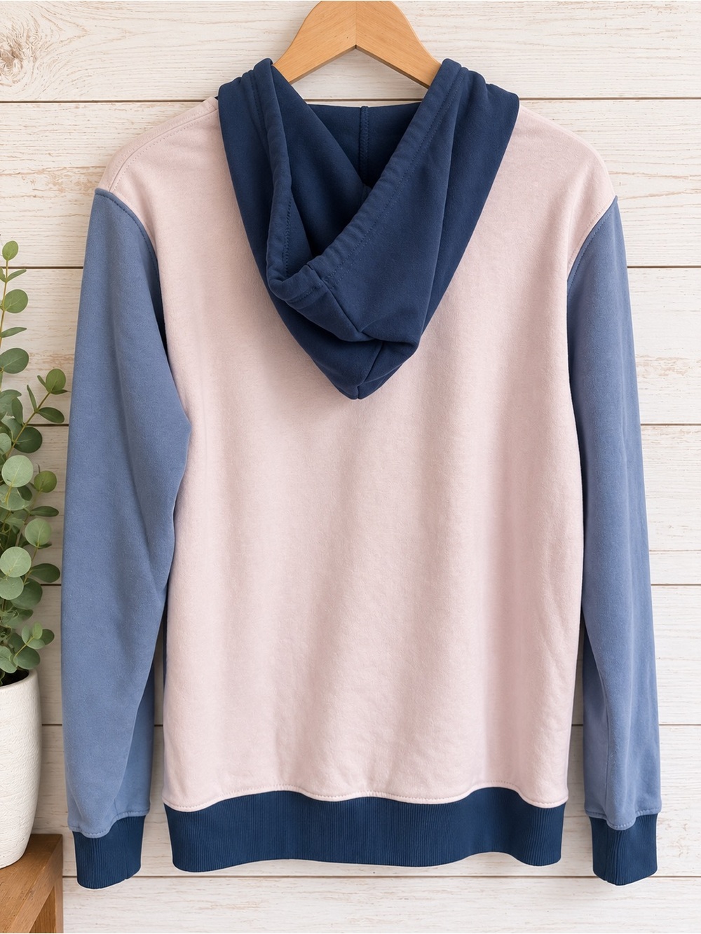 The North Face Women’s Colorblock Pullover Hoodie Pink Blue Size S - Picture 3 of 3